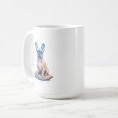 Bulldog Francés Colorido y Artístico  Koffiemok (Voorkant links)