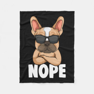 Bulldog franchie nope hond mam meisjes fleece deken