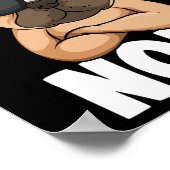 Bulldog franchie nope hond mam meisjes poster (Hoek)