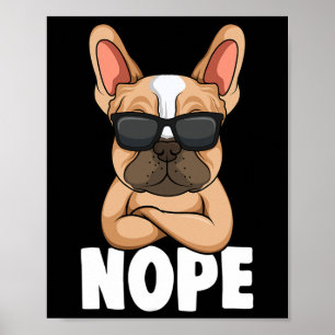 Bulldog franchie nope hond mam meisjes poster