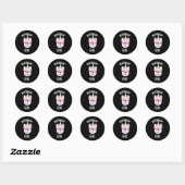 Bulldog franchise feest thema ronde sticker (Vel)
