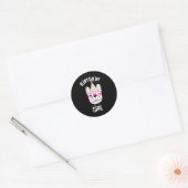 Bulldog franchise feest thema ronde sticker (Envelop)