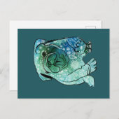 Bulldog Frans Buldog Briefkaart (Voorkant / Achterkant)