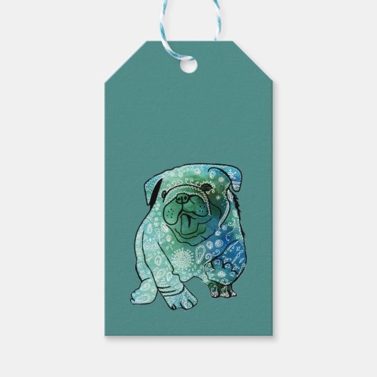 Bulldog Franse Buldog Custom Gift Labels Cadeaulabel (Voorkant)