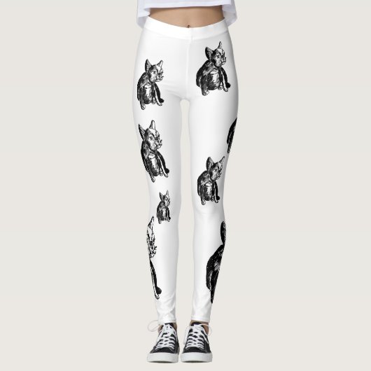 Bulldog Franse Buldog Puppy Dog Leggings (Voorkant)