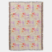 Bulldog Franse buldog puppy zoete gooi deken (Voorkant Verticaal)