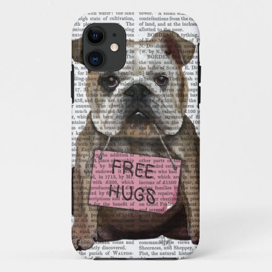 Bulldog Free Hugs Case-Mate iPhone Case (Achterkant)