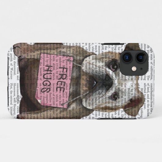 Bulldog Free Hugs Case-Mate iPhone Case (Achterkant (horizontaal))