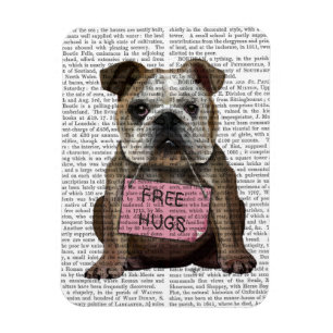 Bulldog Free Hugs Magneet