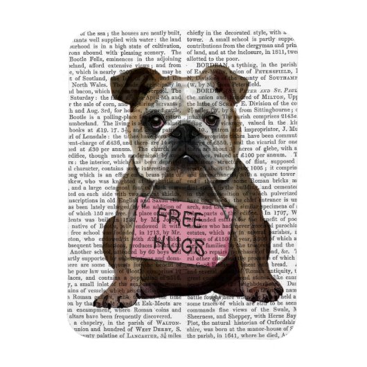 Bulldog Free Hugs Magneet (Verticaal)