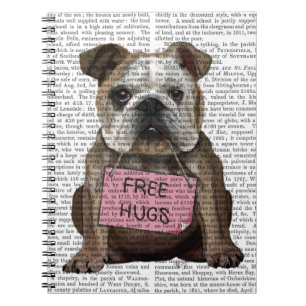 Bulldog Free Hugs Notitieboek