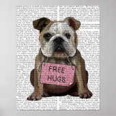 Bulldog Free Hugs Poster (Voorkant)
