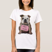 Bulldog Free Hugs T-shirt (Voorkant)