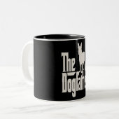 Bulldog| Frenchie de Dog Father Gift Tweekleurige Koffiemok (Voorkant links)