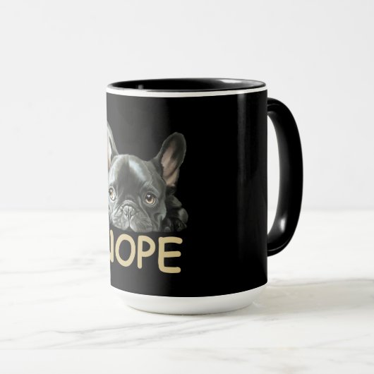 Bulldog| Frenchie Nope Gifts Mok (Voorkant rechts)