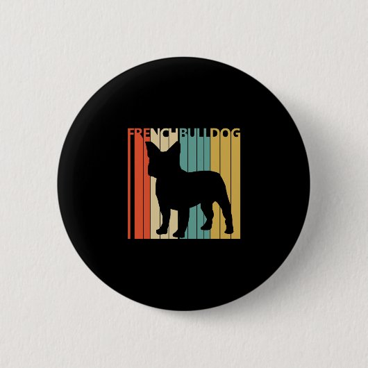 Bulldog Frenchie Ronde Button 5,7 Cm (Voorkant)
