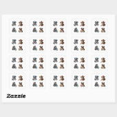Bulldog Funny 4-pack Stickers (Vel)