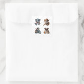 Bulldog Funny 4-pack Stickers (Tas)