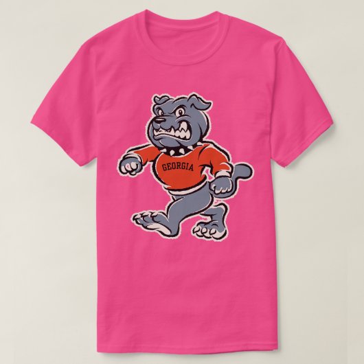 Bulldog Funny Georgia Fan T-shirt (Design voorkant)