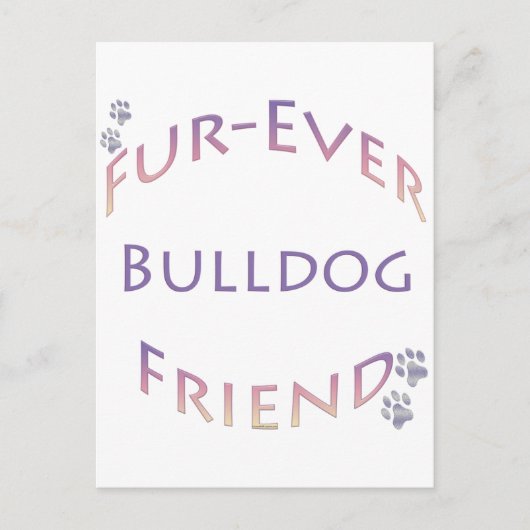 Bulldog Furever Briefkaart (Voorkant)