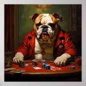 Bulldog Gambling Square Poster (Voorkant)