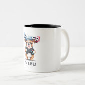 Bulldog Gamer voor het Leven Coffee Tea Mok (Voorkant rechts)