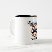Bulldog Gamer voor het Leven Coffee Tea Mok (Voorkant links)