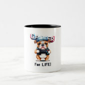 Bulldog Gamer voor het Leven Coffee Tea Mok (Center)