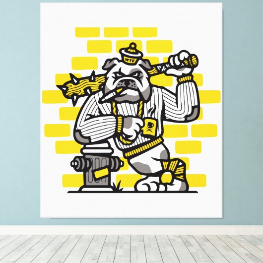 Bulldog Gang Canvas Afdruk (Insitu (Houten vloer))
