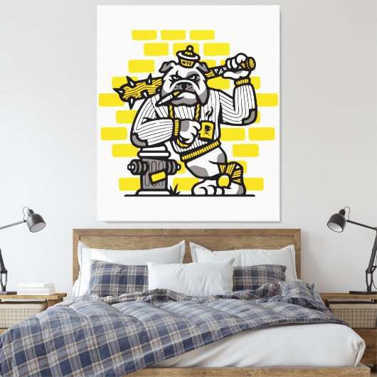 Bulldog Gang Canvas Afdruk (Insitu (Slaapkamer))
