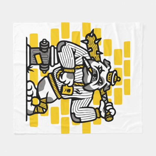 Bulldog Gang Fleece Deken (Voorkant (Horizontaal))