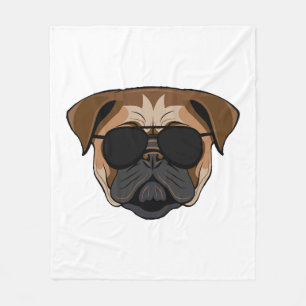 Bulldog geek fleece deken