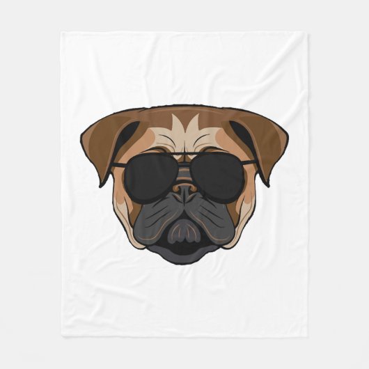 Bulldog geek fleece deken (Voorkant)