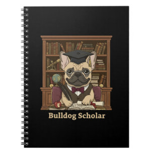 Bulldog Geleerde Schattige Franse Bulldog Profes Notitieboek