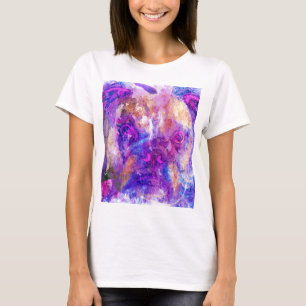 Bulldog gemengde media t-shirt