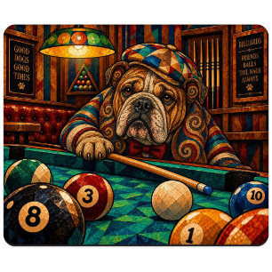 Bulldog, Geometrisch Mozaïek Muismat