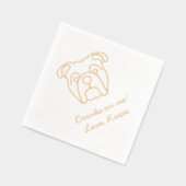 Bulldog gepersonaliseerde bericht Drink op mij bru Folie Servetten (Links)