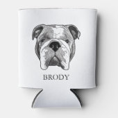 Bulldog gepersonaliseerde handtekening blikjeskoeler (Voorkant)