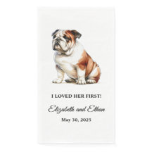 Bulldog gepersonaliseerde hond bruiloft