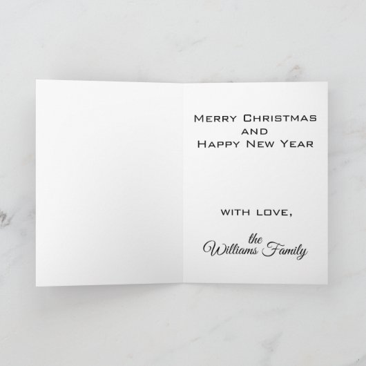 Bulldog  gepersonaliseerde kerst feestdagen kaart (Binnen)