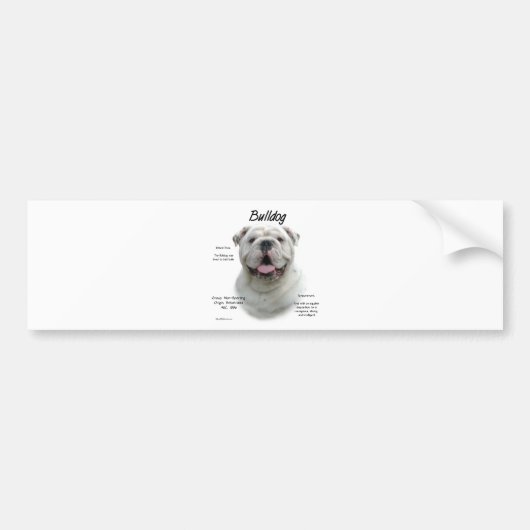 Bulldog Geschiedenis Ontwerp Bumpersticker (Voorkant)