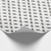 Bulldog Geschiedenis Ontwerp Cadeaupapier (Hoek)