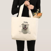 Bulldog Geschiedenis Ontwerp Grote Tote Bag (Voorkant (product))