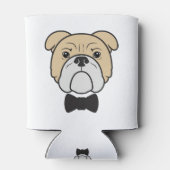 Bulldog gezicht met Stropdas Blikjeskoeler (Achterkant)