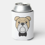 Bulldog gezicht met Stropdas Blikjeskoeler (Blikje Achterkant)