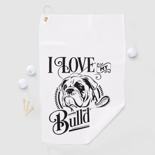 Bulldog Gift Golfhanddoek (Insitu)