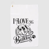 Bulldog Gift Golfhanddoek (Voorkant)