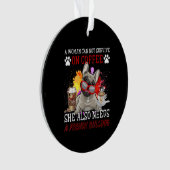 Bulldog Gift | Koffie die ze ook nodig heeft Ornament (voorkant)