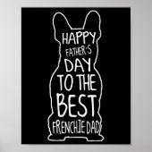 Bulldog Gift Voor Lover Gelukkige Vaders Dag Frenc Poster (Voorkant)