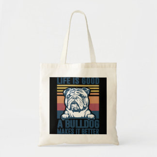 Bulldog Gifts for Women Mannen Dog Dad Dog mam Eng Tote Bag